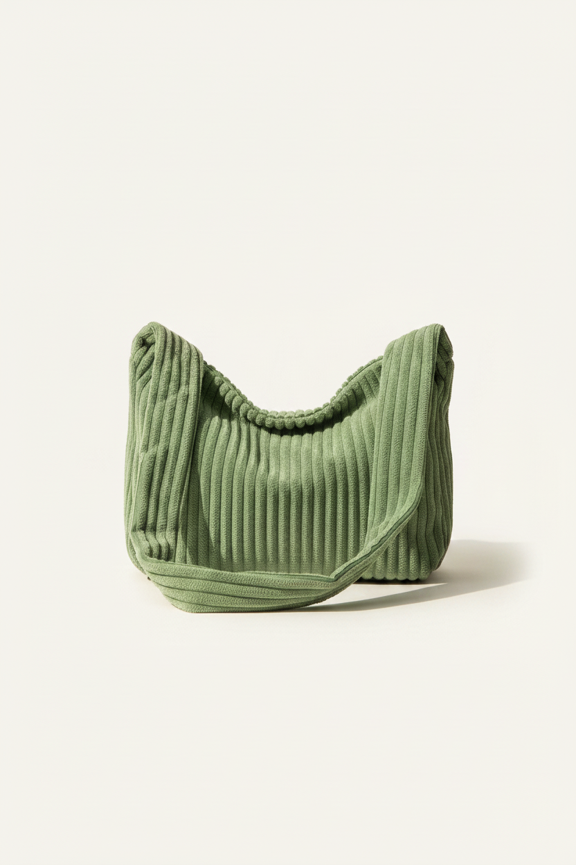 Luna Bag corduroy — fondo ivory